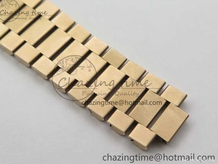 Best AAA Replica Sites A 228239 New 904 Dial on 40mm RG President QuickDry Dial BP Brown 2824 Bracelet Roman Day-Date RG Version 0110